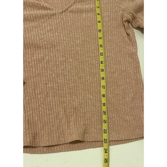 J. Crew Puff Sleeved Soft Ribbed V-Neck Sweater - Picture 7 of 8